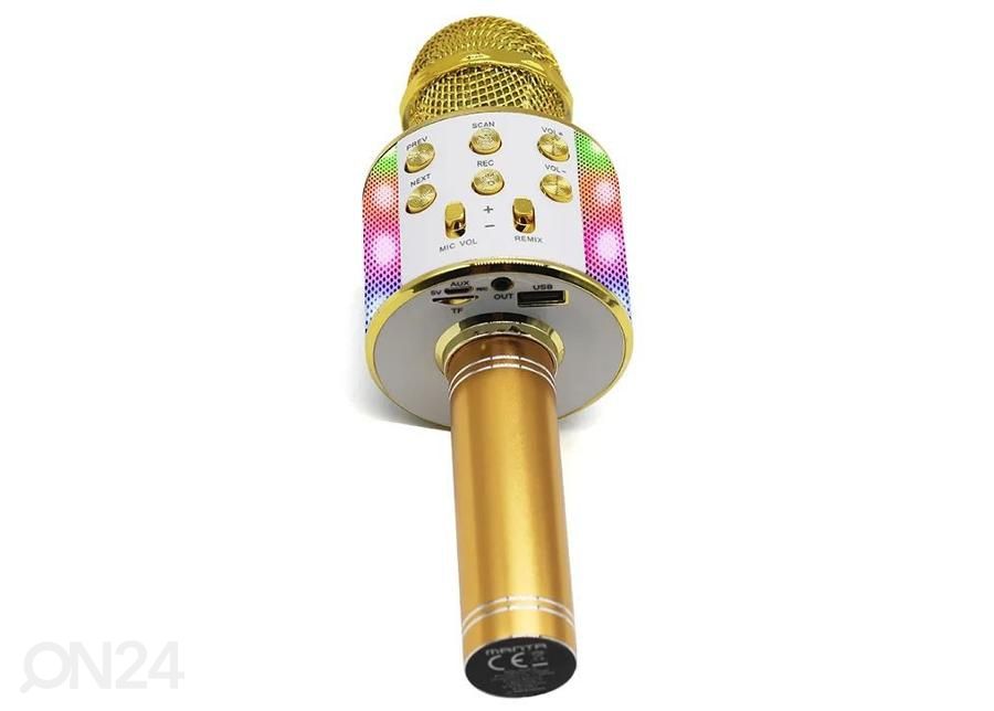 Караоке-микрофон с динамиком Manta MIC20GL, золотистый увеличить