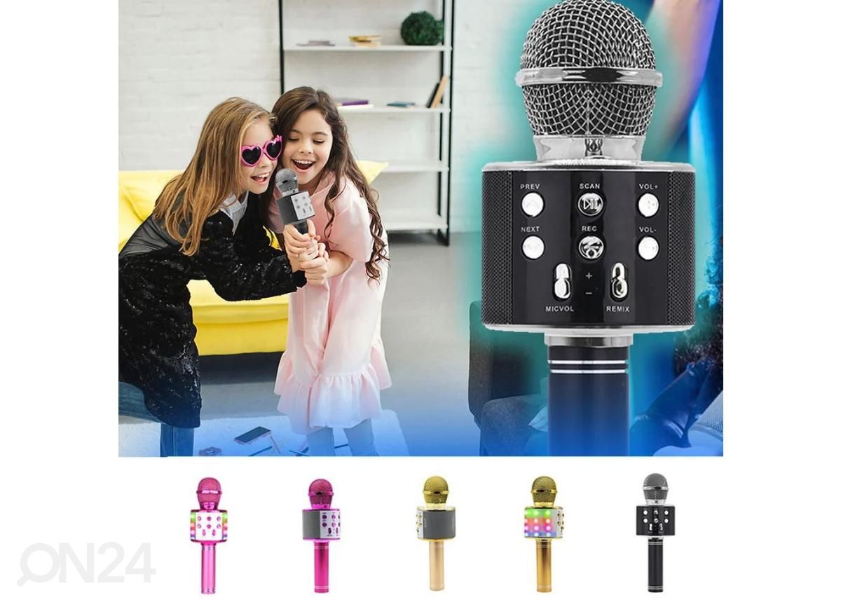 Караоке-микрофон с динамиком Manta MIC20GL, золотистый увеличить