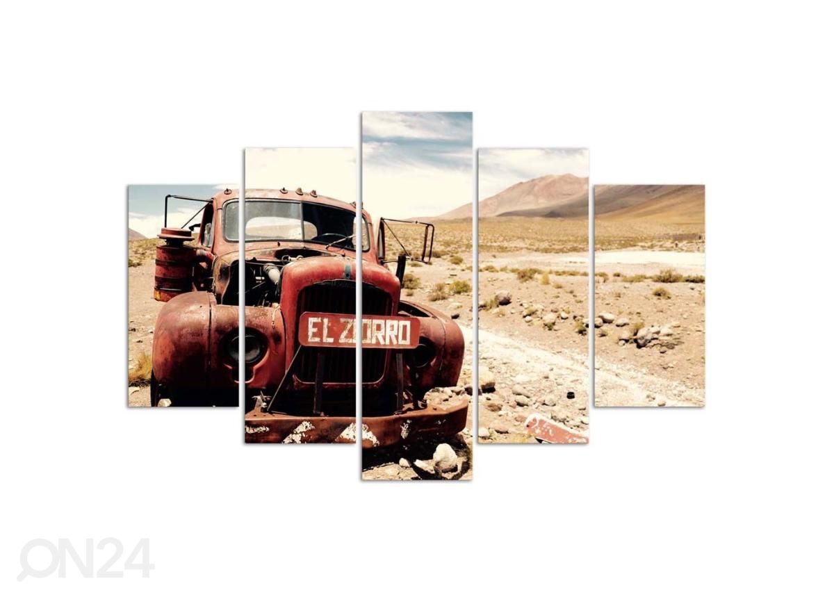 Картина из 5-частей Auto in the desert 150x100 см увеличить