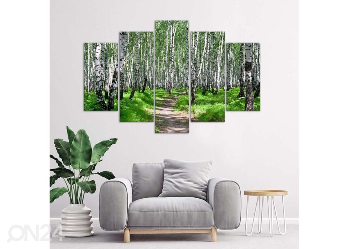 Картина из 5-частей Birch forest 100x70 см увеличить