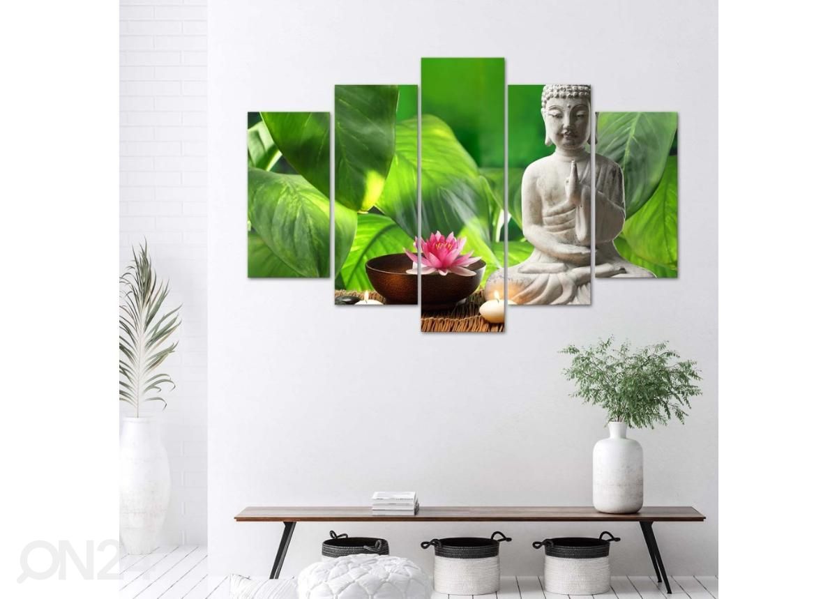 Картина из 5-частей Buddha among plants 150x100 см увеличить