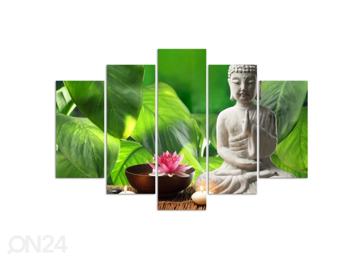 Картина из 5-частей Buddha among plants 150x100 см увеличить