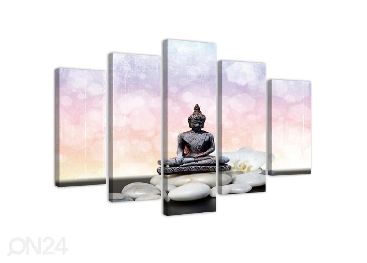 Картина из 5-частей Buddha on a gentle background 150x100 см увеличить