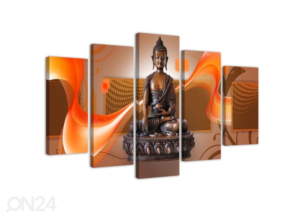 Картина из 5-частей Buddha on abstract background 150x100 см увеличить