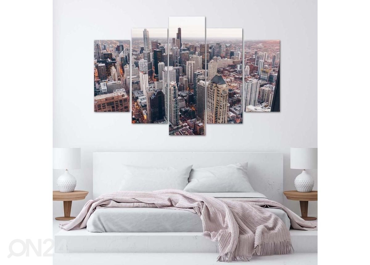 Картина из 5-частей Chicago Skyscrapers 150x100 см увеличить