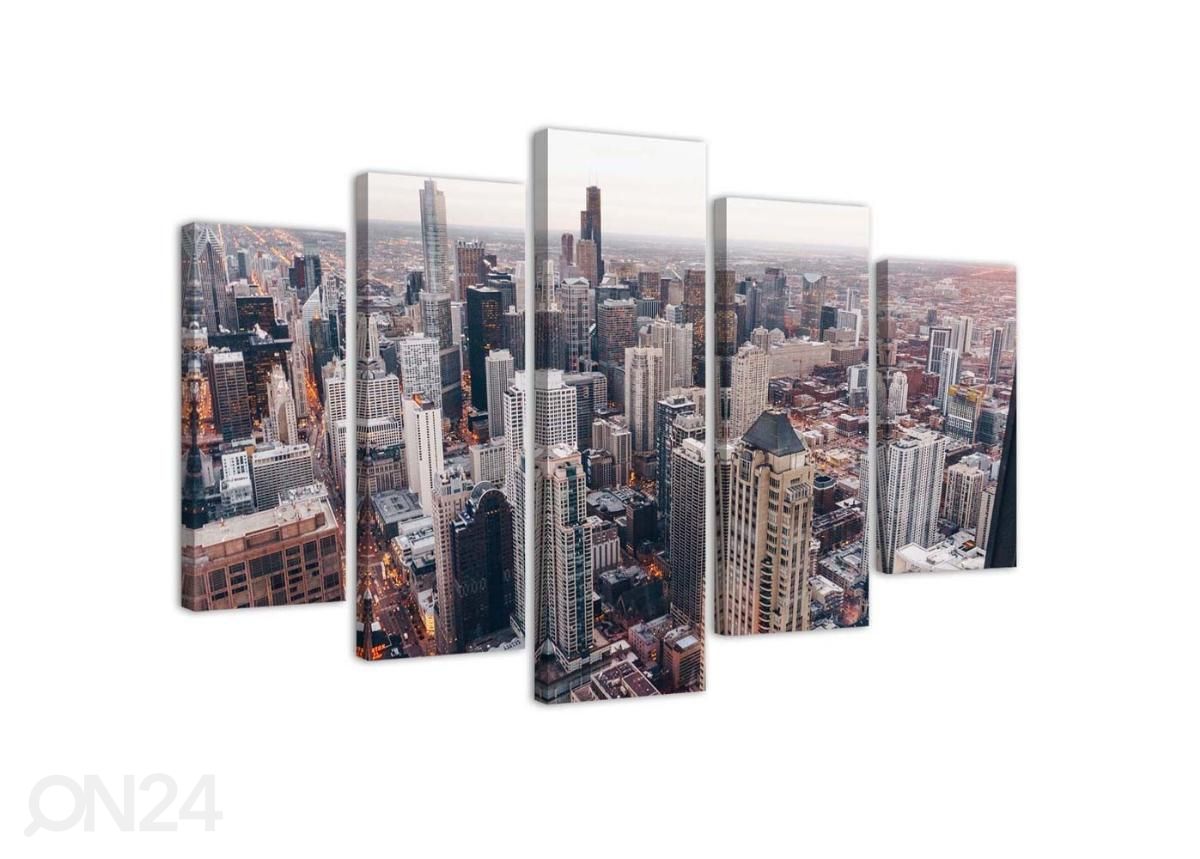 Картина из 5-частей Chicago Skyscrapers 200x100 см увеличить