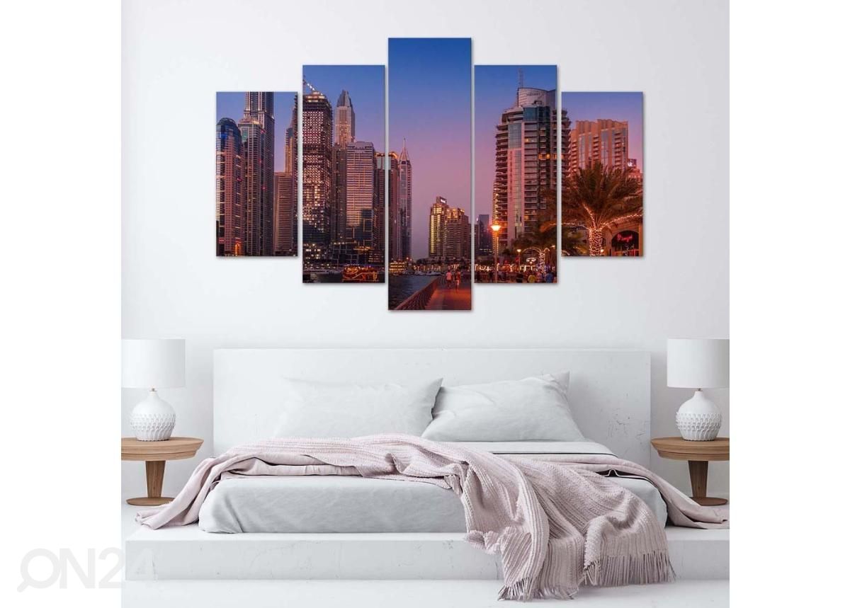 Картина из 5-частей Dubai Evening 150x100 см увеличить