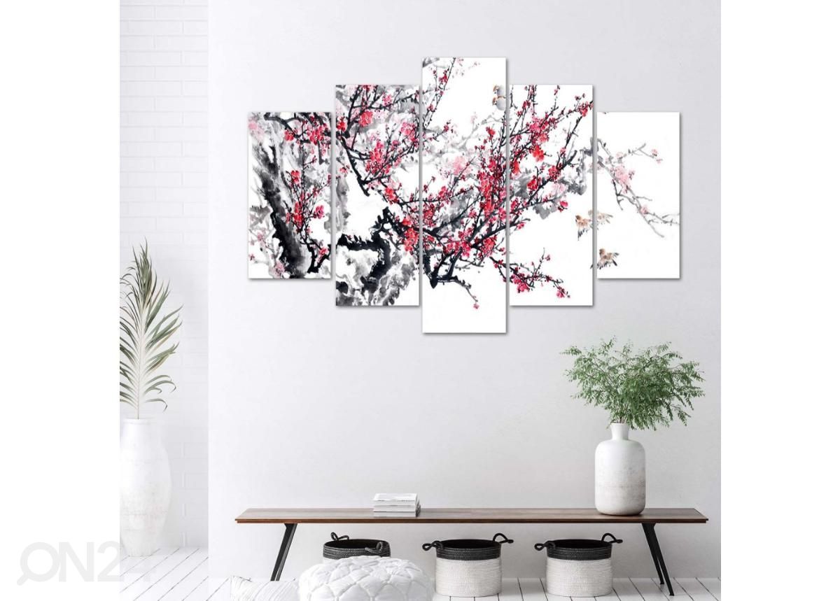 Картина из 5-частей Japanese Cherry 150x100 см увеличить
