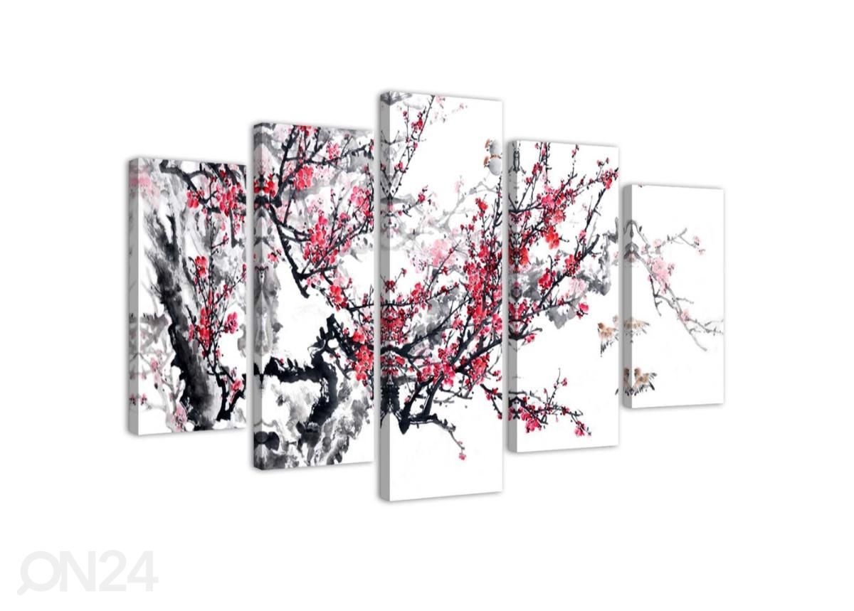 Картина из 5-частей Japanese Cherry 150x100 см увеличить