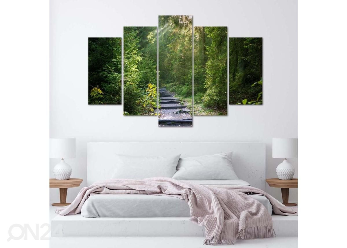 Картина из 5-частей Path in Green Forest 150x100 см увеличить