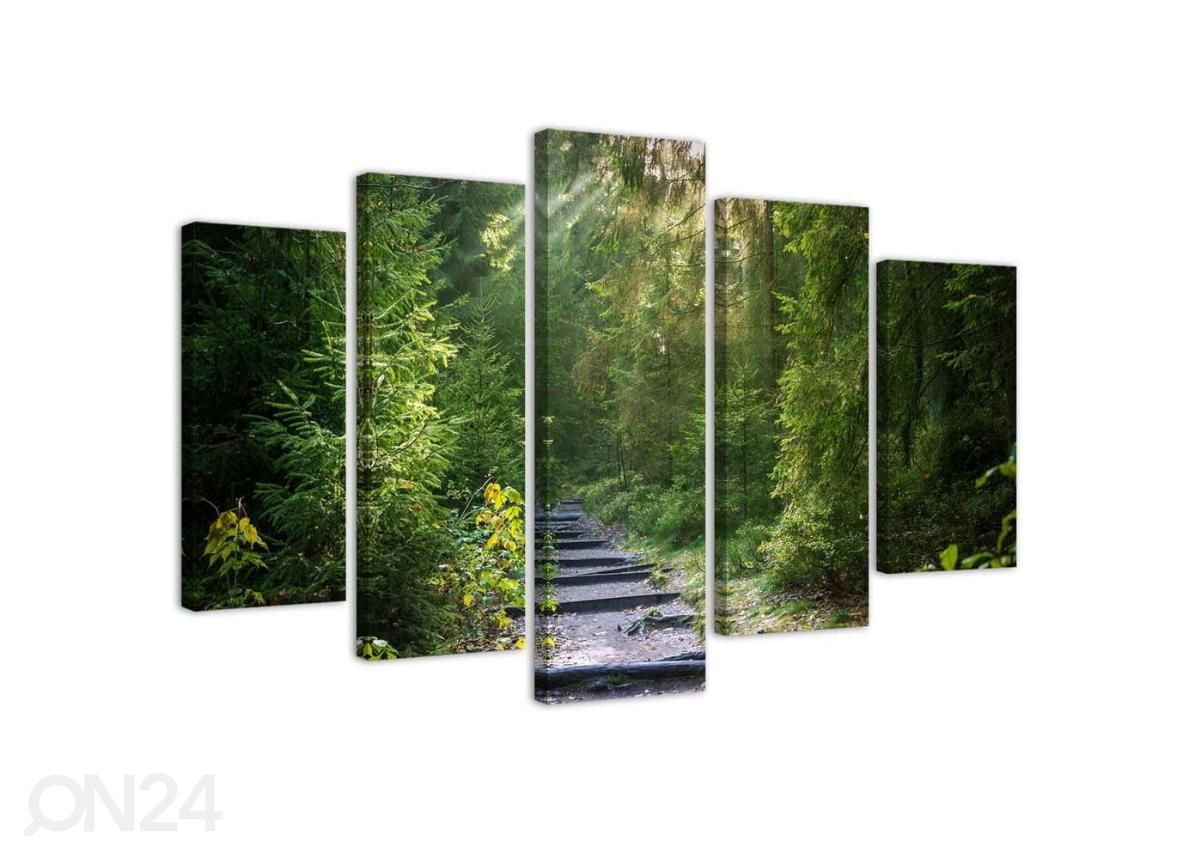 Картина из 5-частей Path in Green Forest 150x100 см увеличить