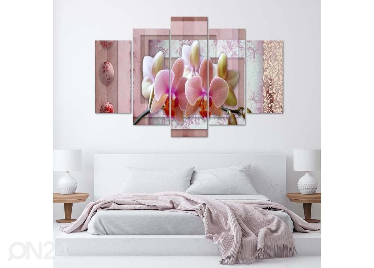 Картина из 5-частей Pink Orchid 150x100 см увеличить