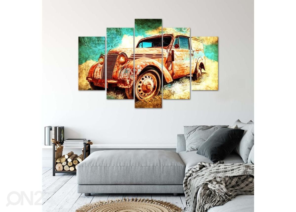 Картина из 5-частей Rusty car 200x100 см увеличить