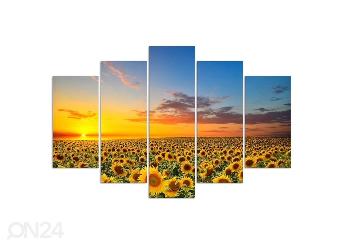 Картина из 5-частей Sunflowers in the meadow 150x100 см увеличить