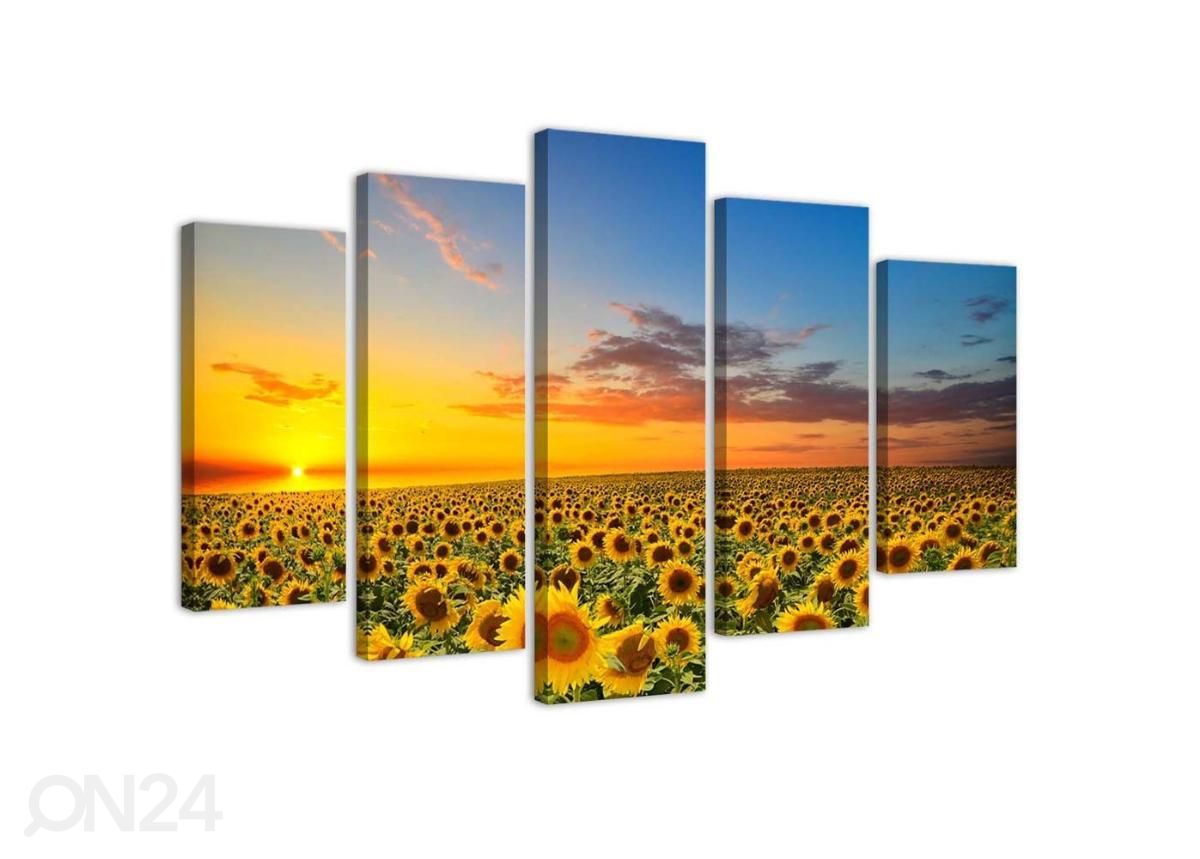 Картина из 5-частей Sunflowers in the meadow 150x100 см увеличить