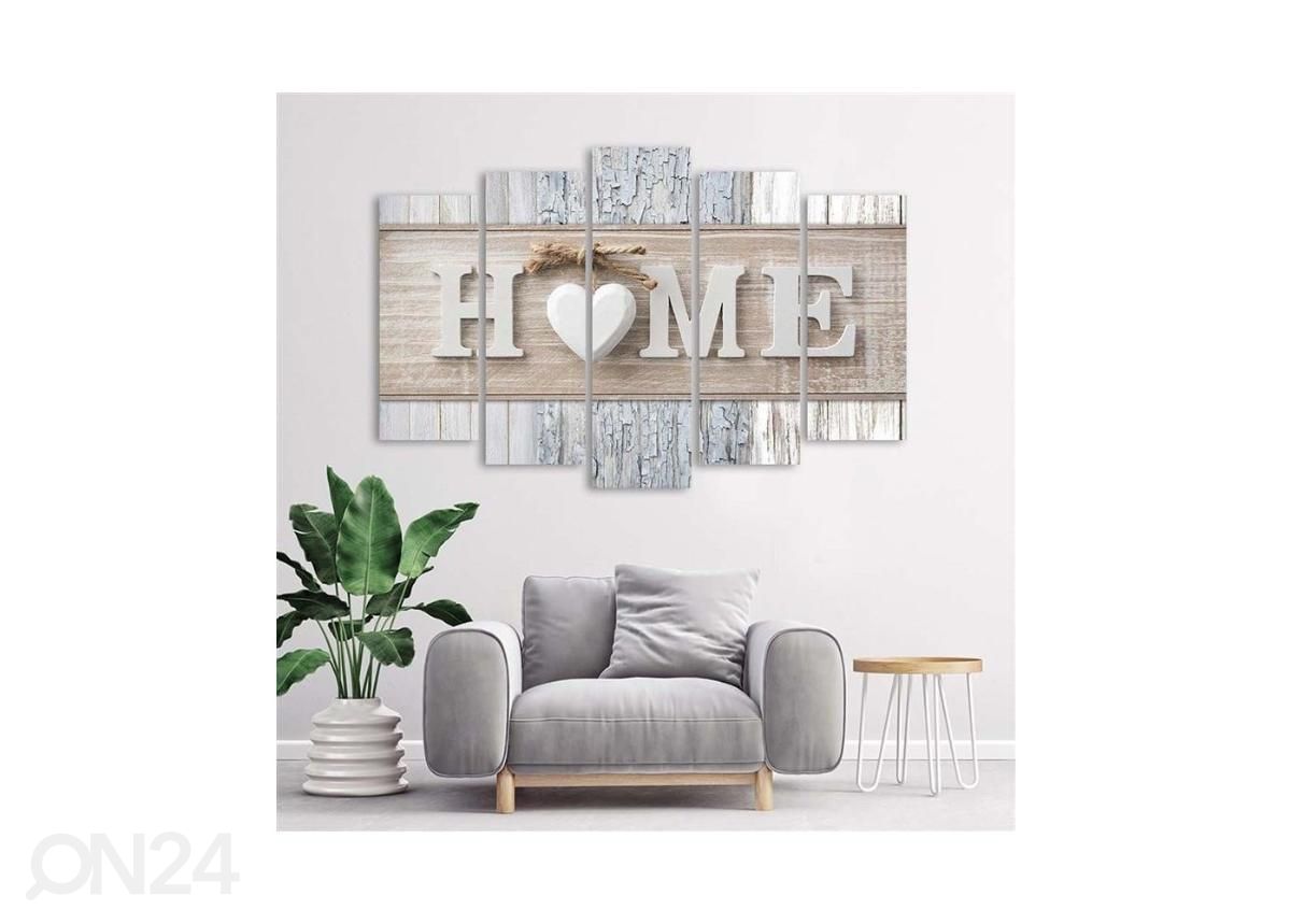 Картина из 5-частей The inscription Home 200x100 см увеличить