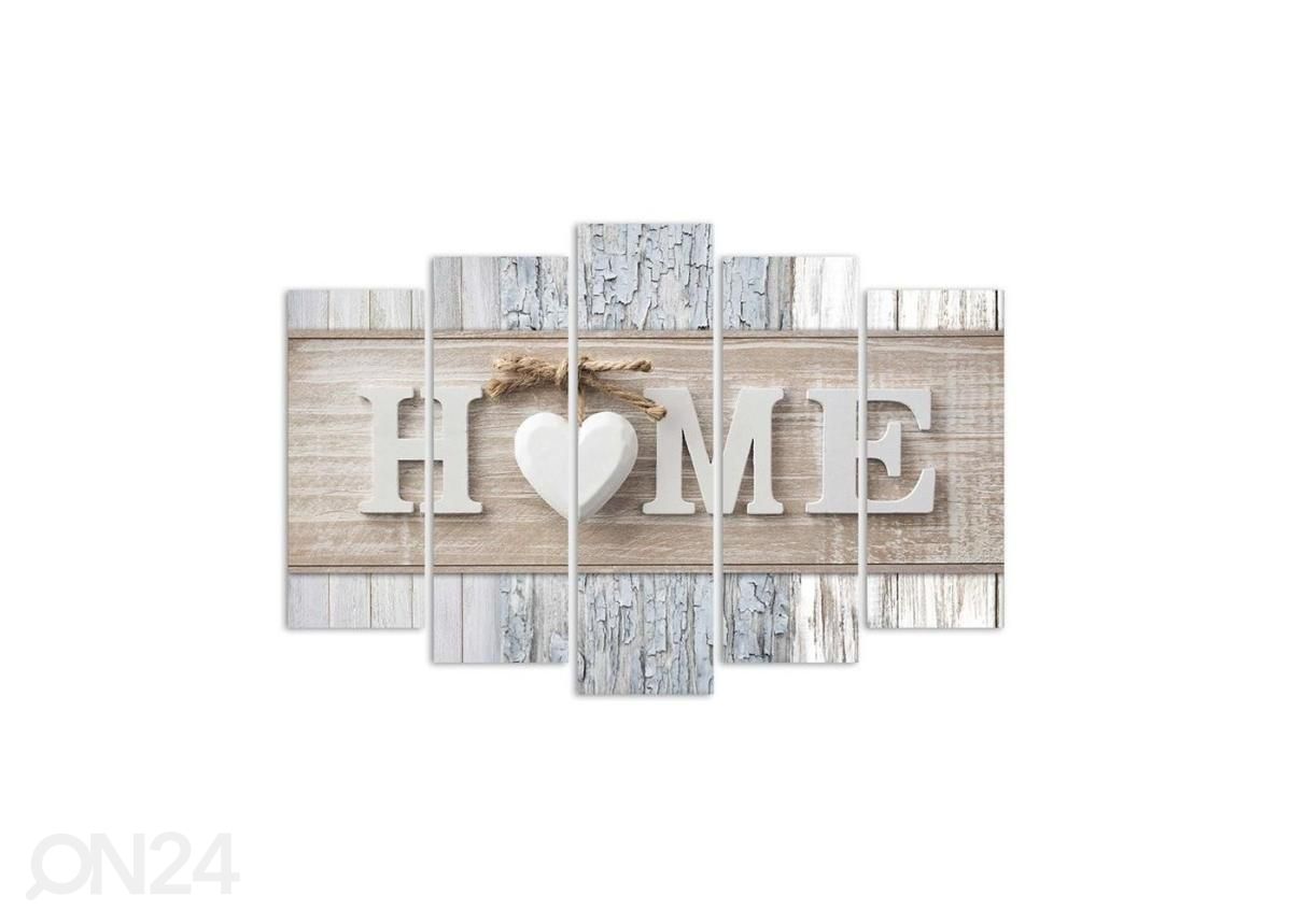 Картина из 5-частей The inscription Home 200x100 см увеличить