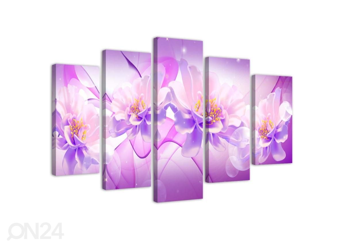 Картина из 5-частей Violet Flower Composition 150x100 см увеличить