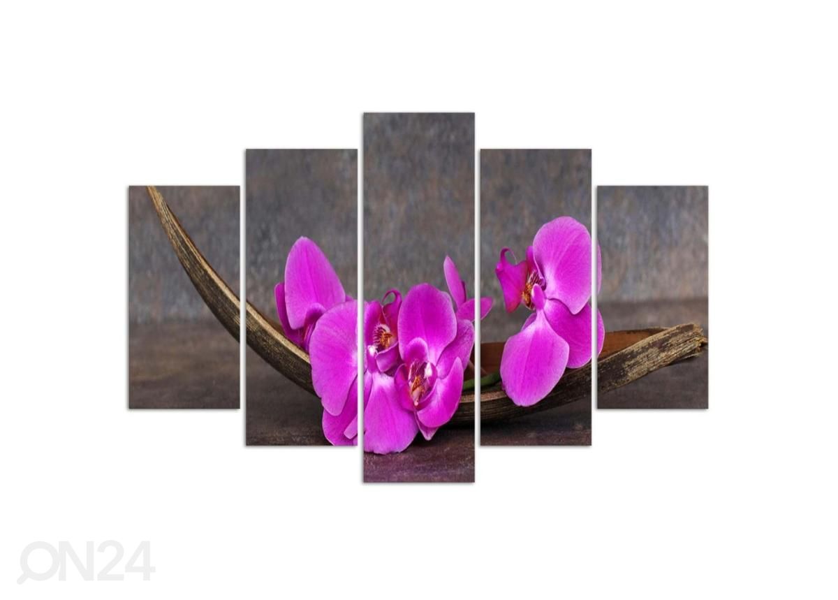 Картина из 5-частей Violet Orchids 200x100 см увеличить