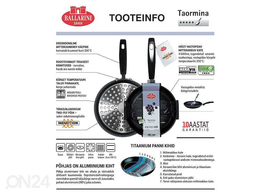 Кастрюля Ballarini Taormina Ø 20 см увеличить