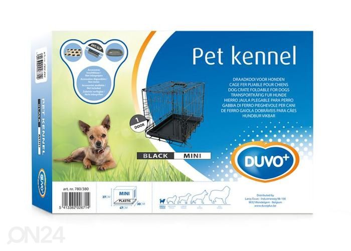 Клетка с 1 дверцей и пластиковым основанием mini / 47x30x37см черная Duvo + увеличить