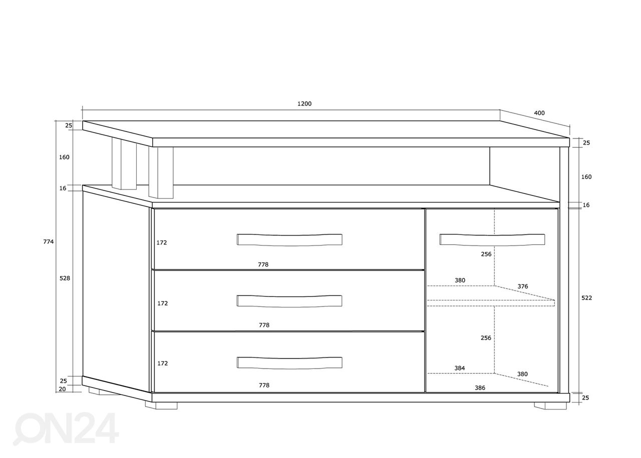 Комод Cloghroe 120 cm увеличить