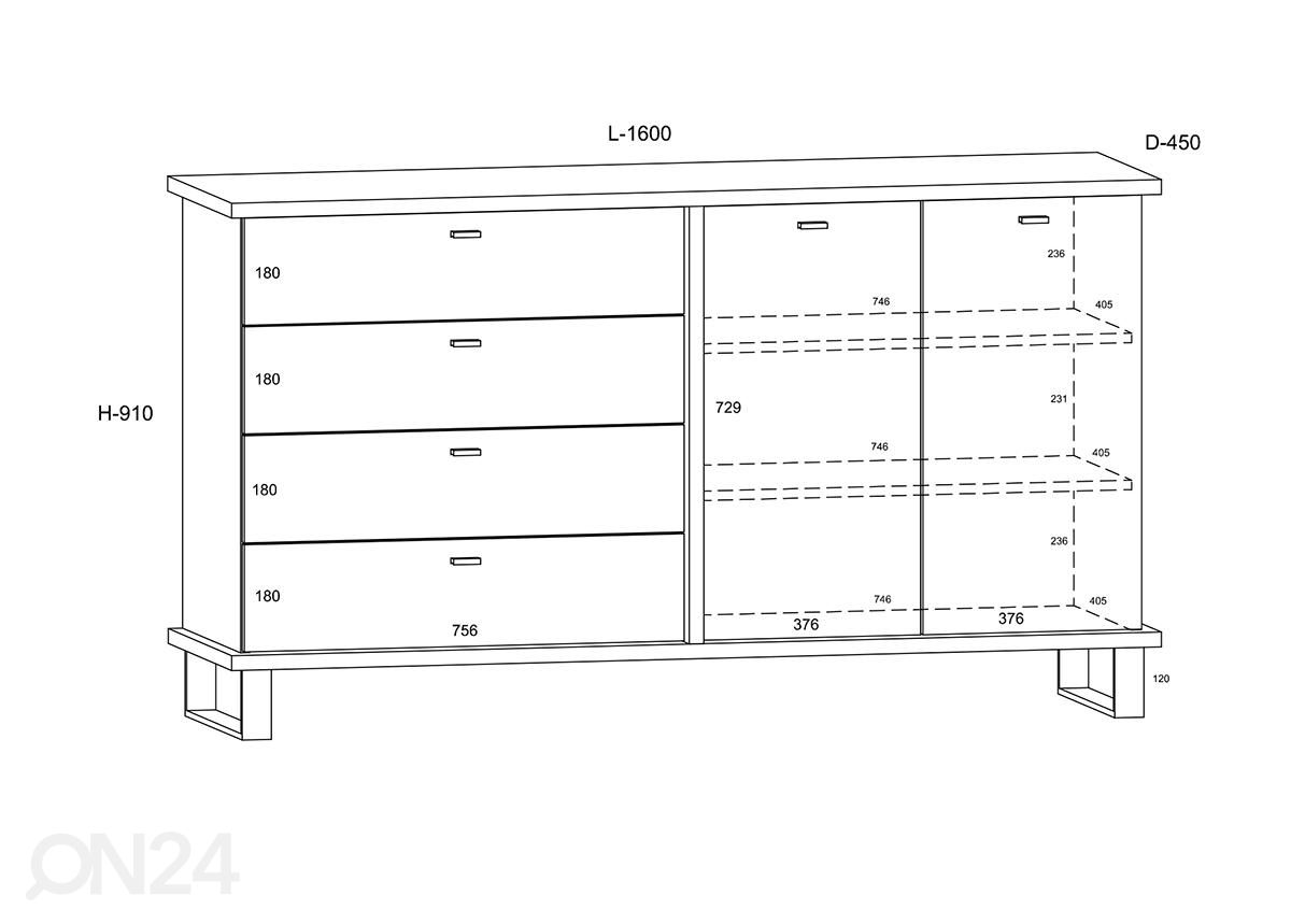 Комод Fermoy 160 cm увеличить