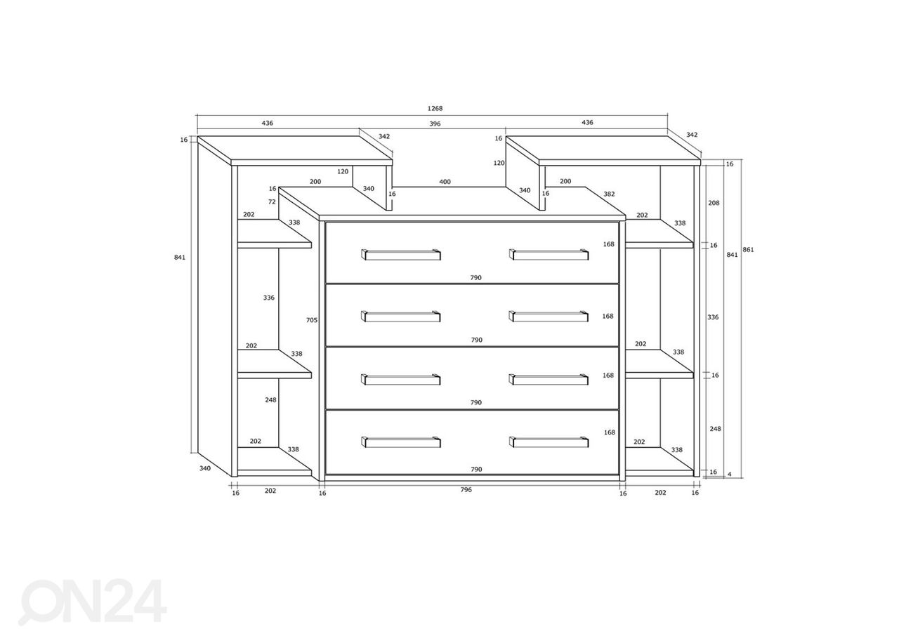 Комод Macroom 127 cm увеличить