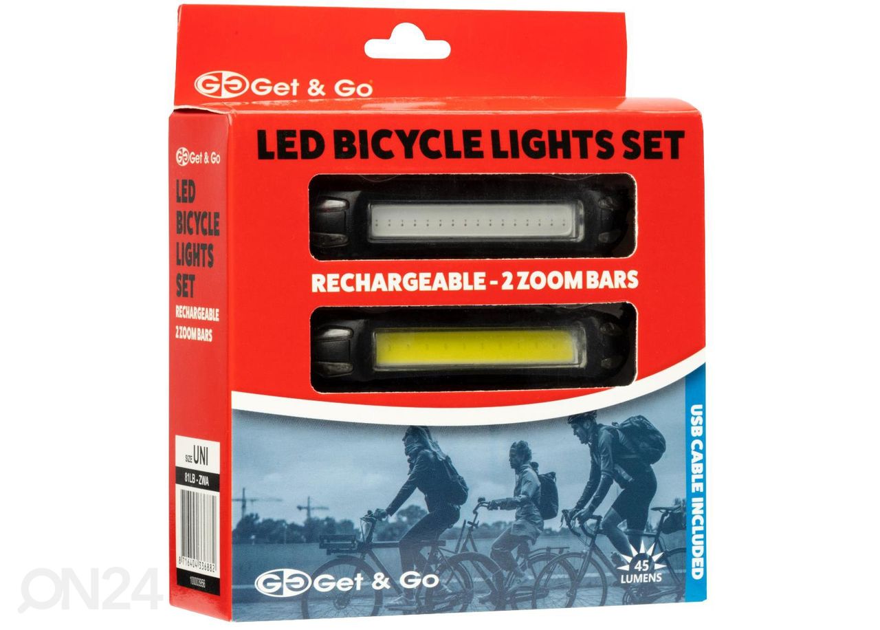 Комплект велосипедных фонарей Zoom Bar 45 LED 2 шт увеличить
