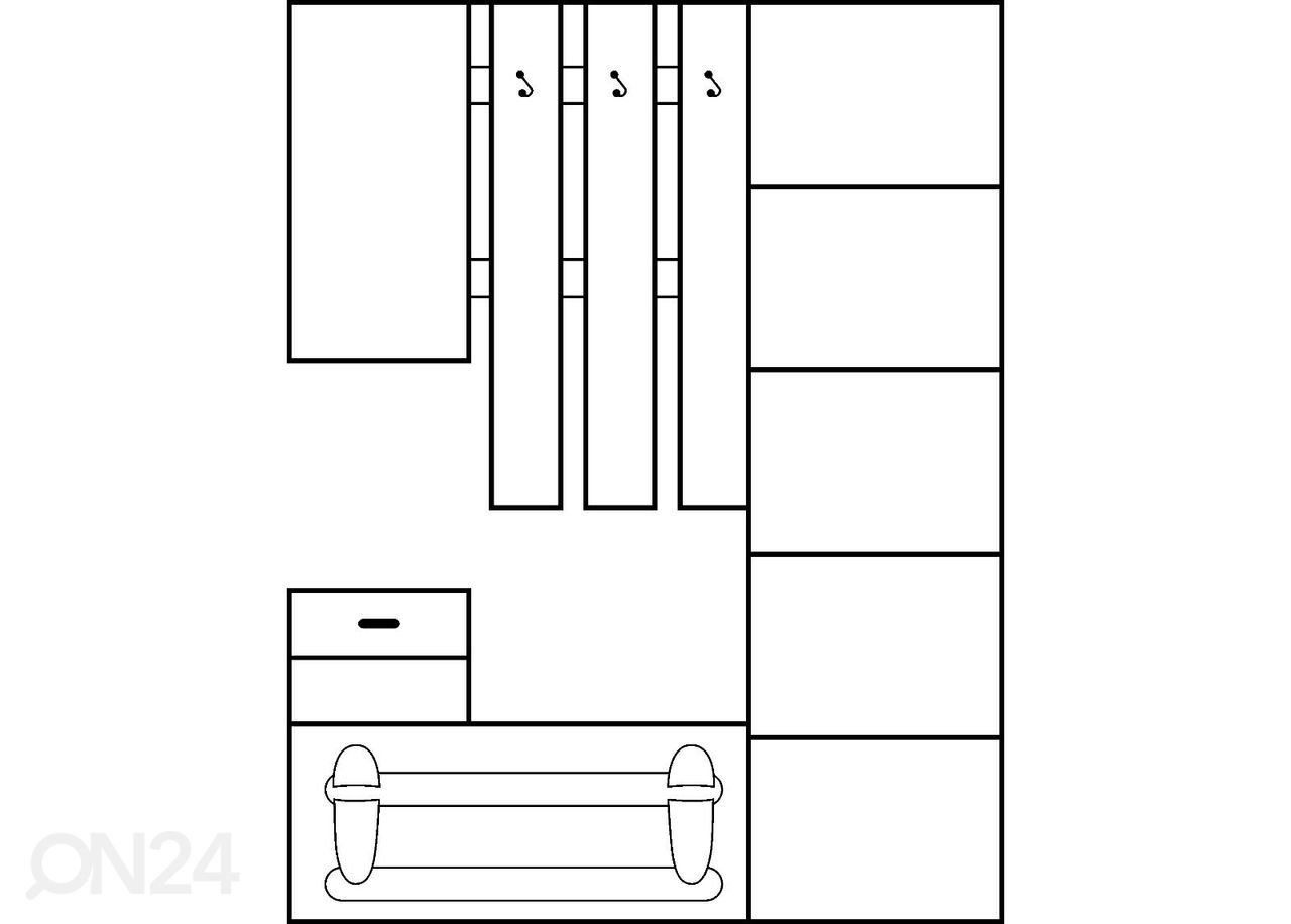 Комплект в прихожую Drimo I 150 cm увеличить