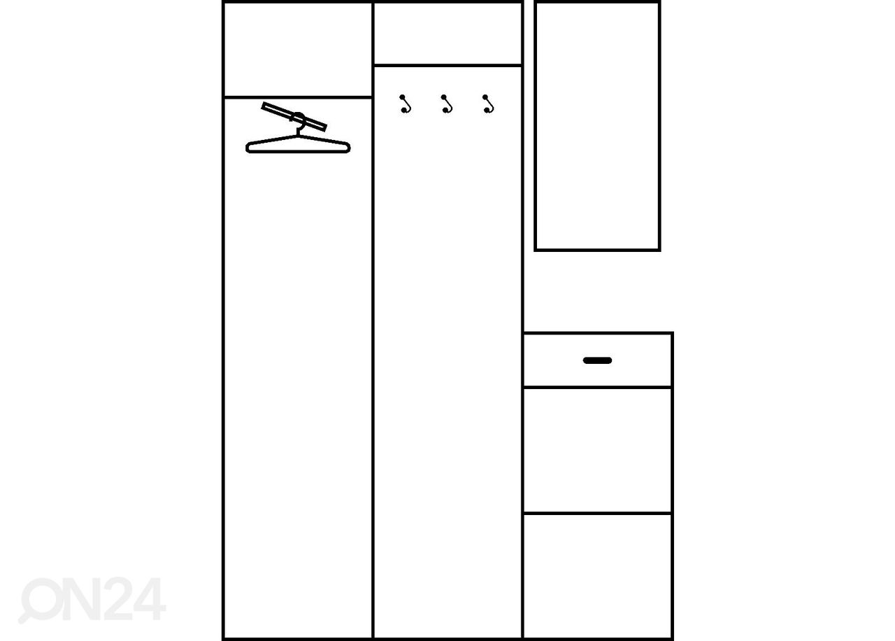 Комплект в прихожую Drimo IV 141 cm увеличить