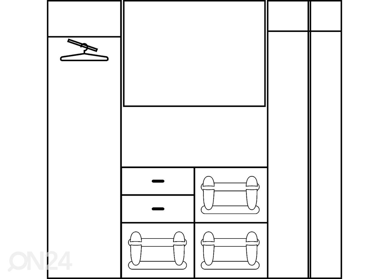 Комплект в прихожую Drimo VII 211 cm увеличить