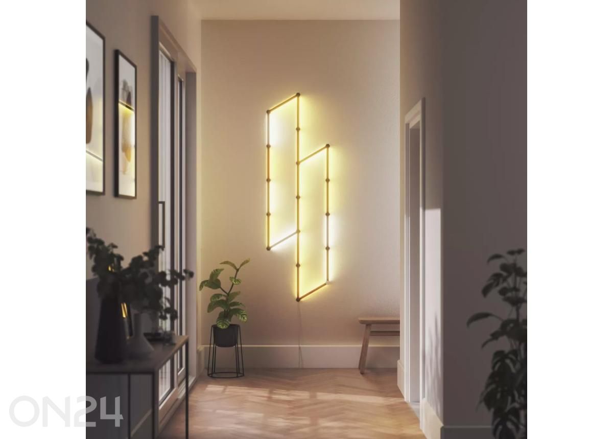 Комплект из чёрных матовых панелей и монтажных колпачков Nanoleaf Lines Skin (9 шт.) увеличить