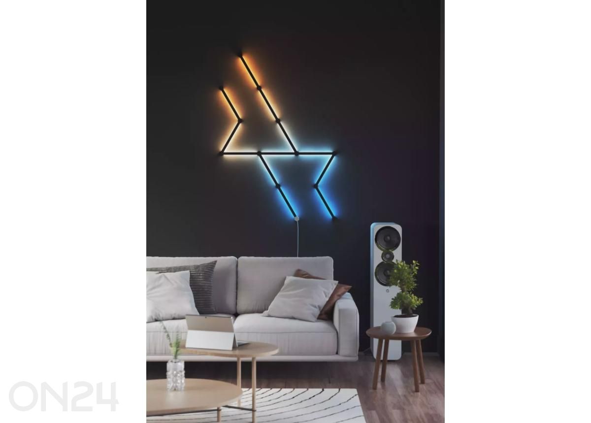 Комплект из чёрных матовых панелей и монтажных колпачков Nanoleaf Lines Skin (9 шт.) увеличить
