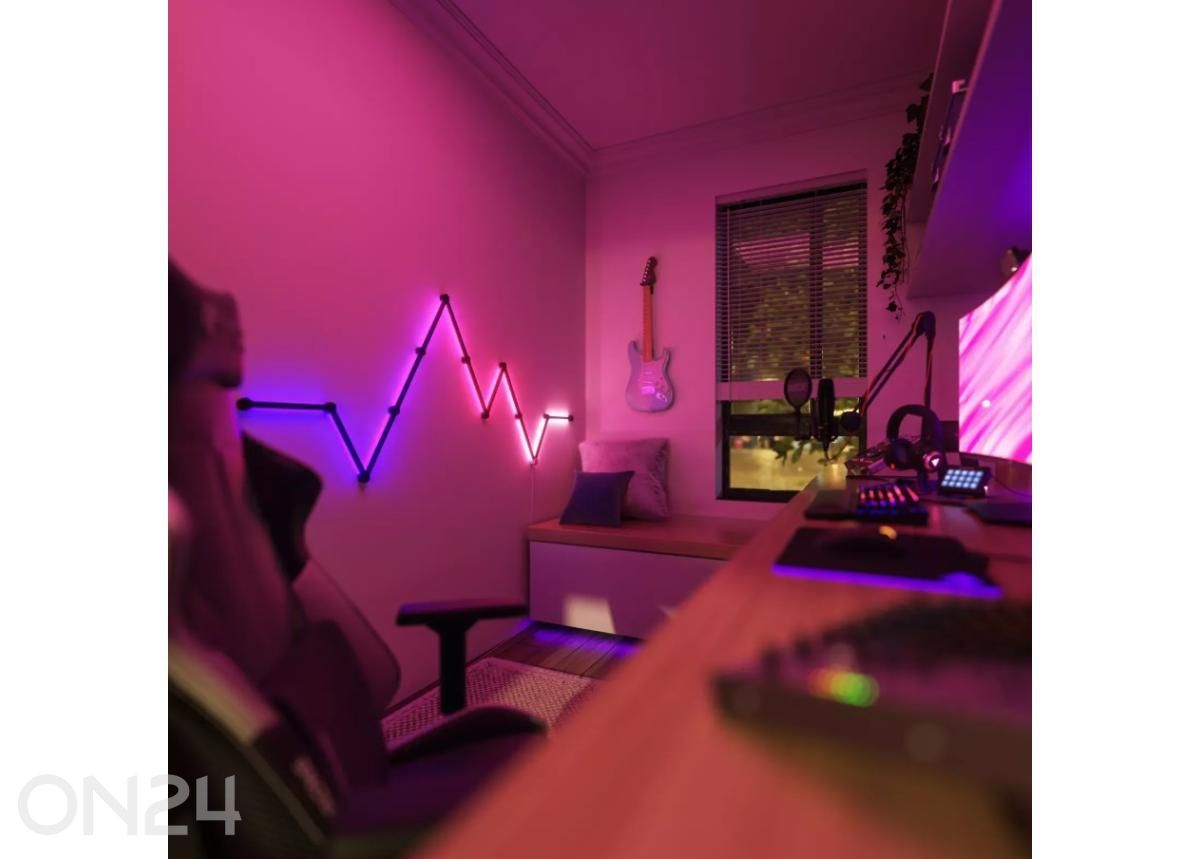 Комплект из чёрных матовых панелей и монтажных колпачков Nanoleaf Lines Skin (9 шт.) увеличить