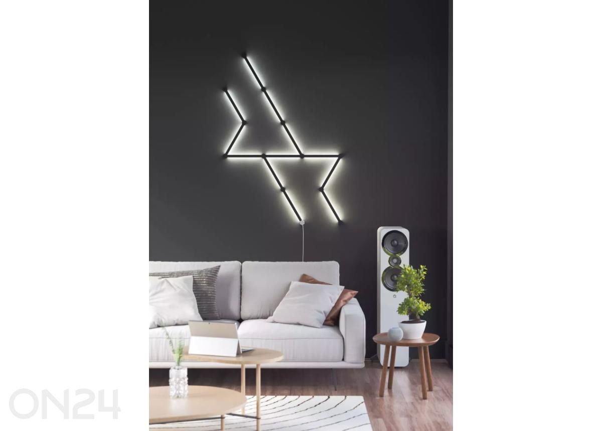 Комплект из чёрных матовых панелей и монтажных колпачков Nanoleaf Lines Skin (9 шт.) увеличить