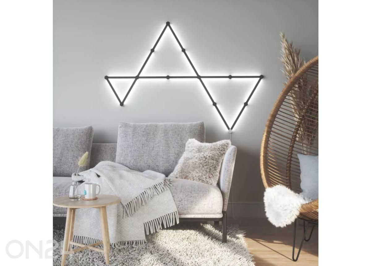 Комплект из чёрных матовых панелей и монтажных колпачков Nanoleaf Lines Skin (9 шт.) увеличить