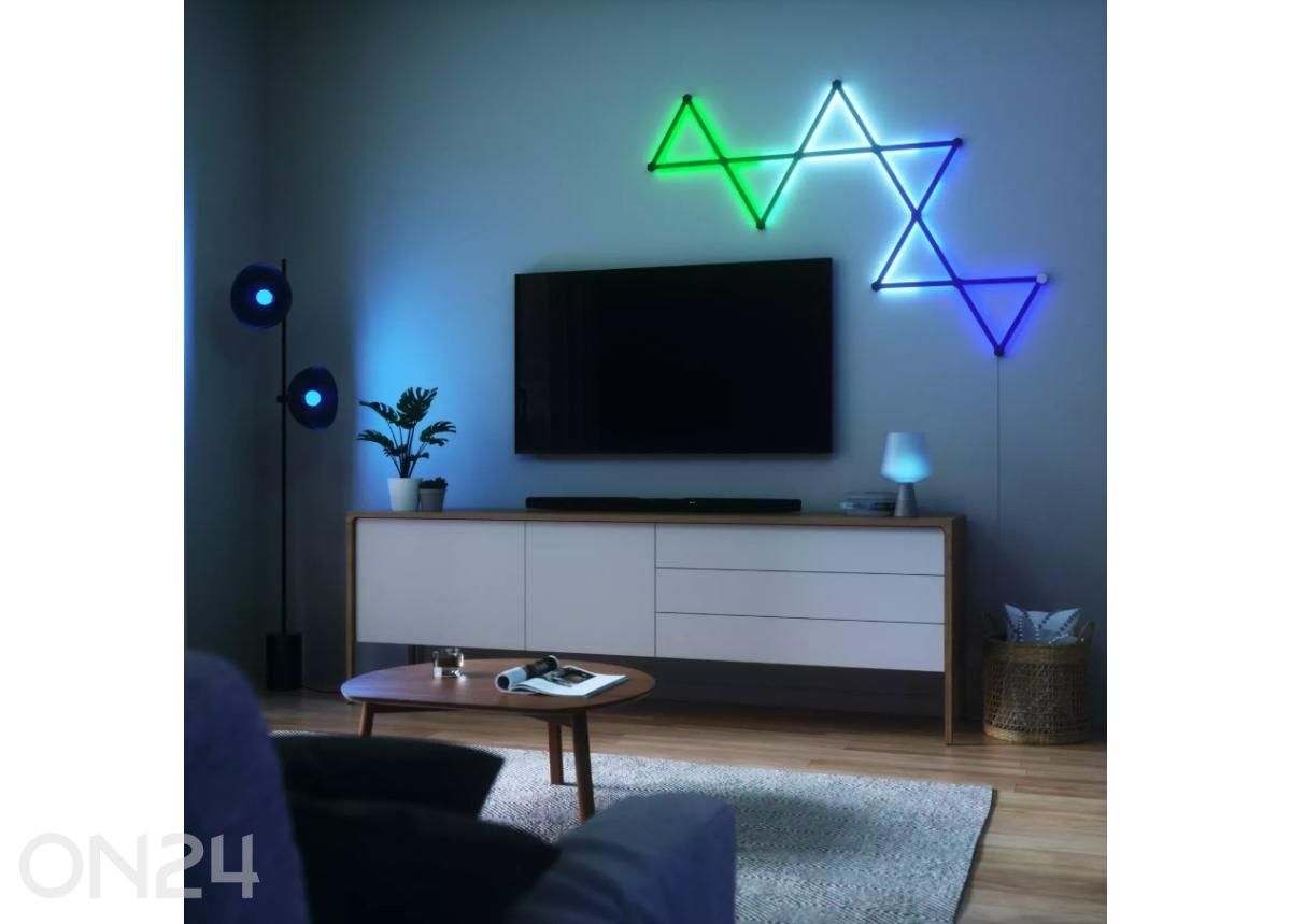 Комплект из чёрных матовых панелей и монтажных колпачков Nanoleaf Lines Skin (9 шт.) увеличить