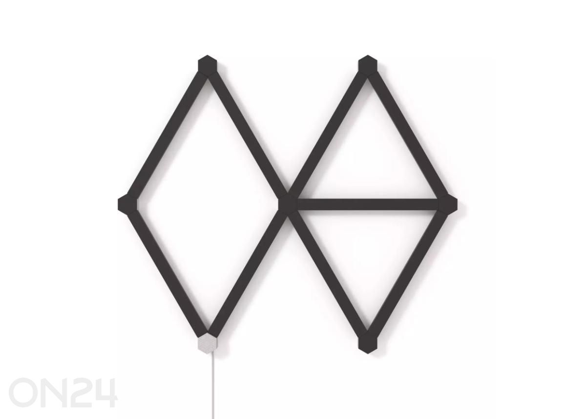 Комплект из чёрных матовых панелей и монтажных колпачков Nanoleaf Lines Skin (9 шт.) увеличить