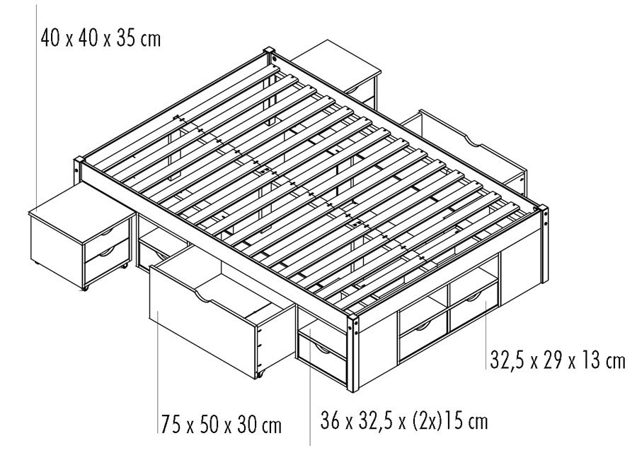 Комплект кровати Claas 160x200 cm увеличить