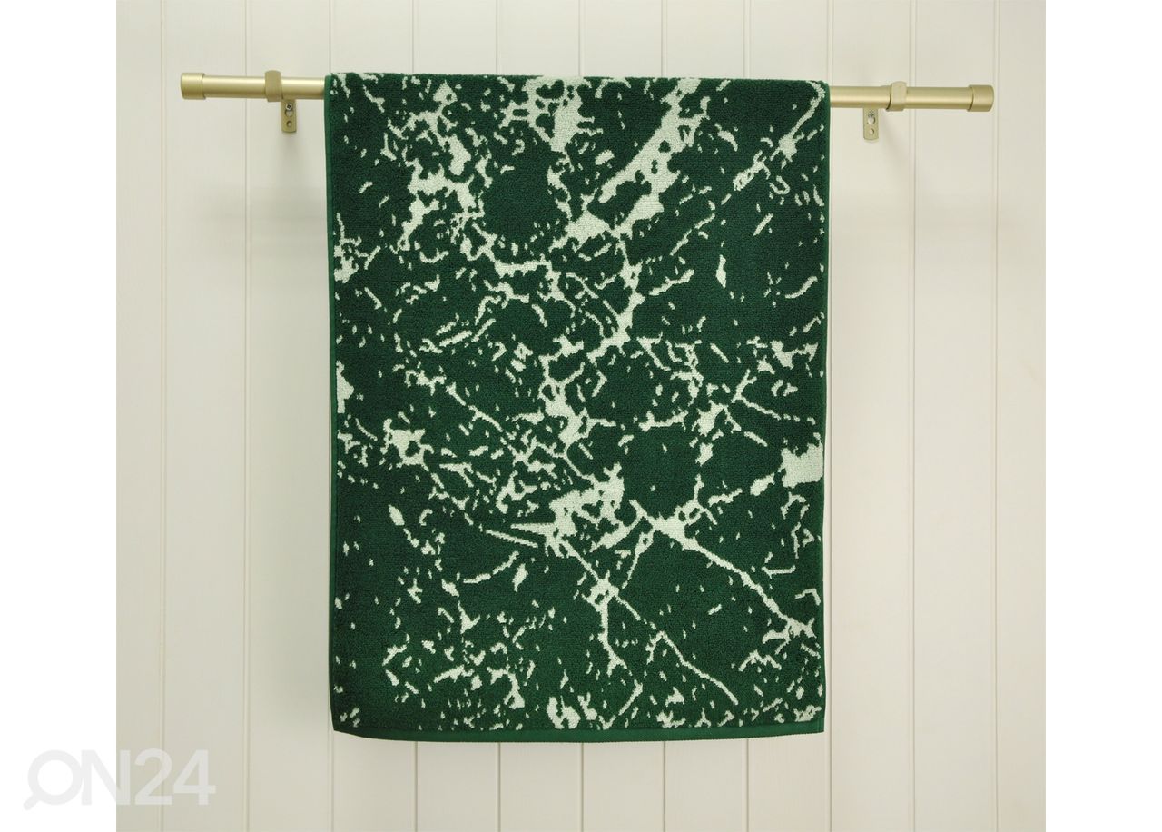 Комплект махровых полотенец Marble зелёный, 2 шт увеличить