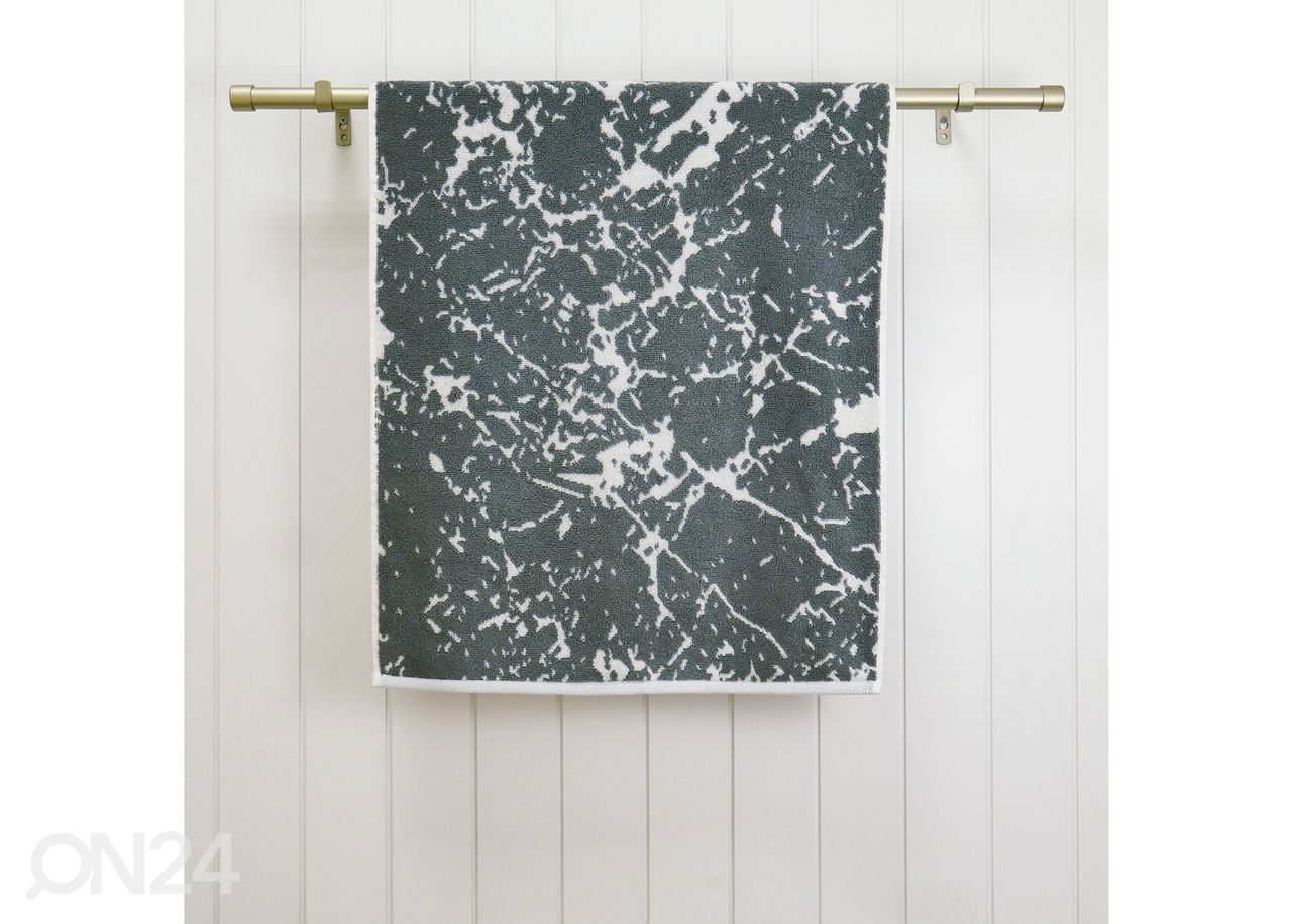 Комплект махровых полотенец Marble серый, 2 шт увеличить
