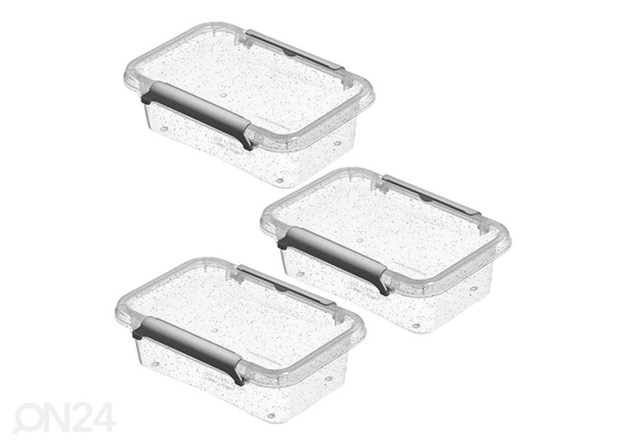 Контейнер для хранения Orplast Antibacterial 350 мл, 3 шт., 15x9,5xh7,5 см увеличить