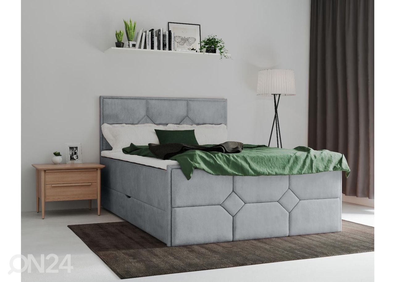 Континентальная кровать с ящиком для хранения Helena Mosaiik 140x200 см увеличить