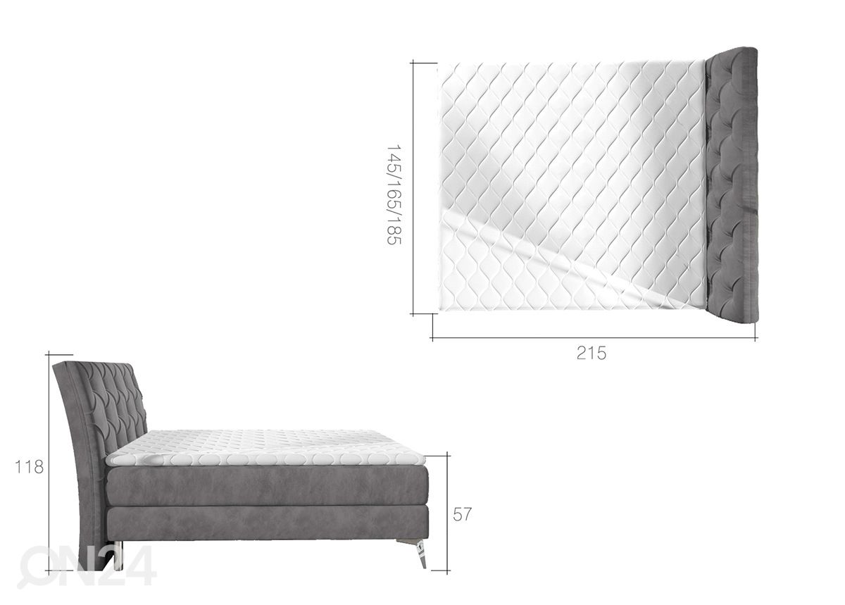 Континентальная кровать с ящиком 160x200 cm увеличить