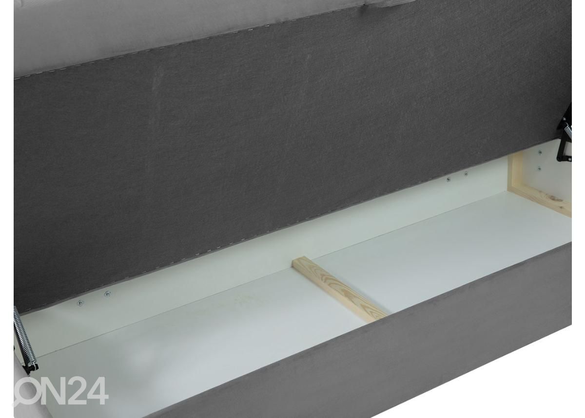Континентальная кровать 180x200 cm, серый текстиль увеличить