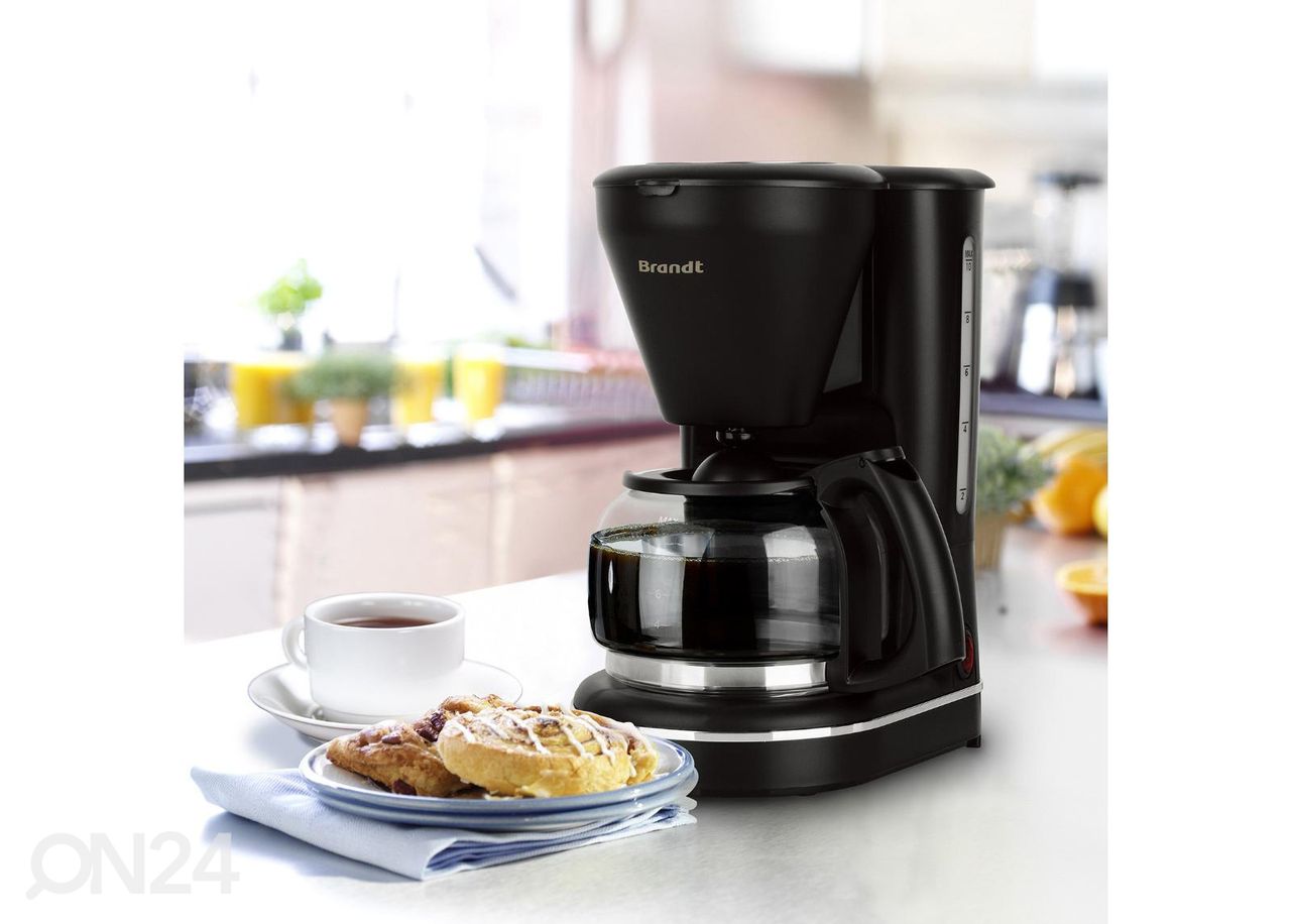 Кофеварка Brandt Classic CAF125B, черная увеличить