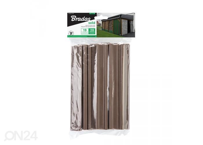 Крепления ленты для забора SOLID 1200 г/м² 19 см, коричневые увеличить