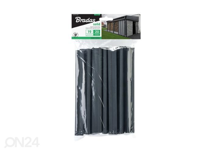 Крепления ленты для забора SOLID 1200 г/м² 19 см, темно-серые увеличить