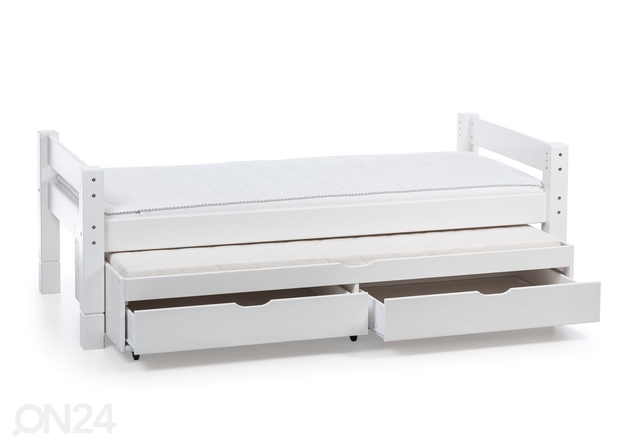 Кровать кровать Lahe 90x200 cm + дополнительная кровать с ящиками увеличить